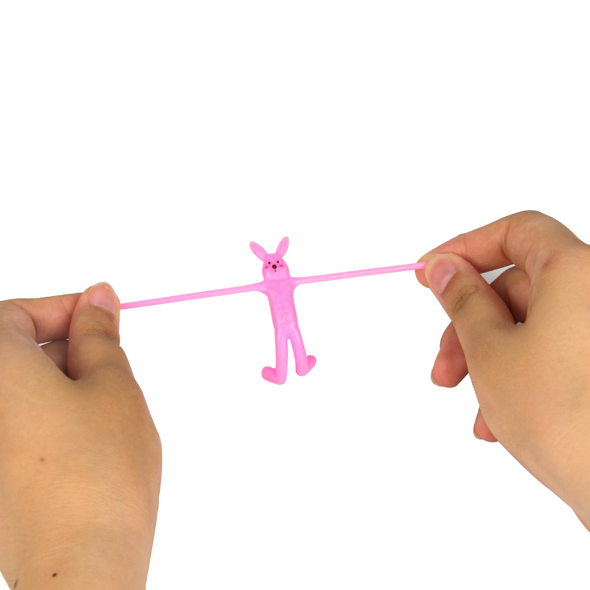 Wholesale Novelty Tpr Soft Rubber Elastic Rabbit Pinching Easter Color Vent Pulling Decompression Doll
